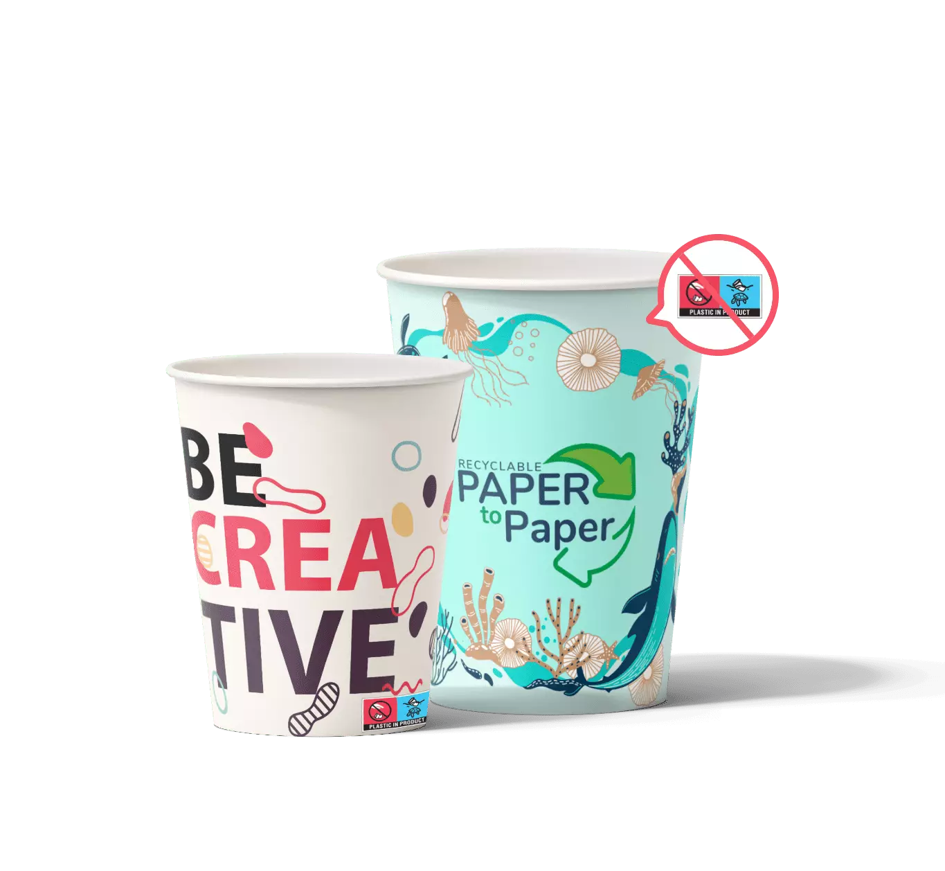 Duurzame bedrukte Paper2Paper bekers