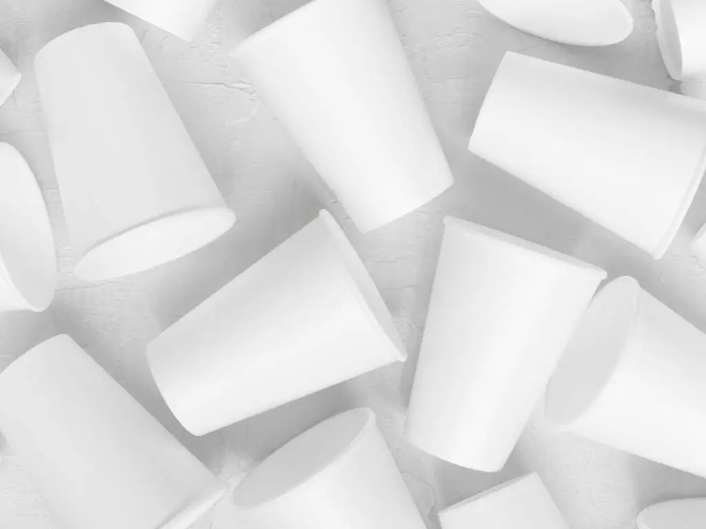 Eenvoudige witte Kartonnen bekers